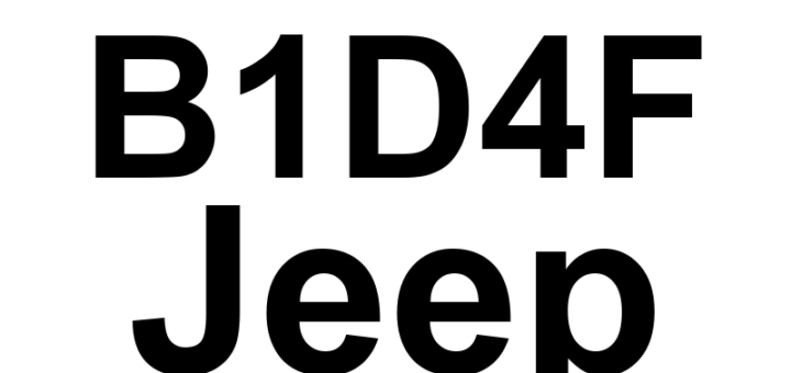 DTC B1D4F Jeep - Definição em inglês: Adjustable Pedal Inhibit Circuit Low Definição em Português: Circuito do Pedal Ajustável - Sinal Baixo