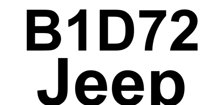 DTC B1D72 Jeep - Definição em inglês: Seat Front Vertical Position Sensor Circuit High Definição em Português: Sensor de Posição Vertical do Banco Dianteiro - Circuito com Tensão Alta