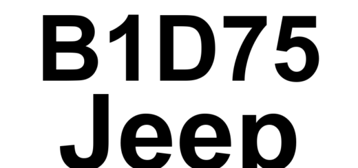DTC B1D75 Jeep - Definição em inglês: Seat Rear Vertical Position Sensor Circuit Low Definição em Português: Sensor de Posição Vertical do Assento Traseiro - Circuito Baixo