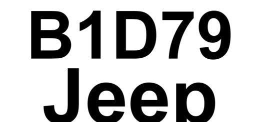 DTC B1D79 Jeep - Definição em inglês: Seat Recliner Position Sensor Circuit Low Definição em Português: Sensor de Posição do Encosto do Banco - Circuito Baixo