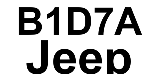DTC B1D7A Jeep - Definição em inglês: Seat Recliner Position Sensor Circuit High Definição em Português: Circuito do Sensor de Posição do Encosto do Banco - Alta Tensão