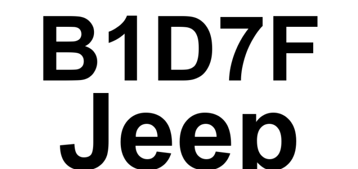 DTC B1D7F Jeep - Definição em inglês: Seat Front Vertical Motor Control Circuit Performance Definição em Português: Circuito de Controle do Motor de Ajuste Vertical do Banco Dianteiro - Desempenho insuficiente.