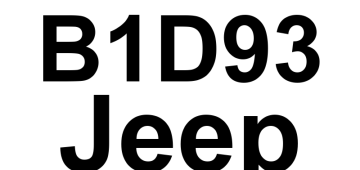 DTC B1D93 Jeep - Definição em inglês: Steering Column Telescope Motor Control Circuit Performance Definição em Português: Circuito de Controle do Motor de Ajuste da Coluna de Direção - Desempenho Deficiente