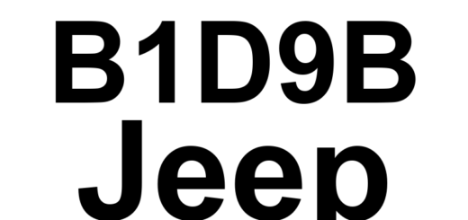 DTC B1D9B Jeep - Definição em inglês: Seat Horizontal Front Stop Not Learned Definição em Português: Assento - Posição Horizontal Frontal Não Aprendida