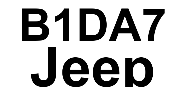 DTC B1DA7 Jeep - Definição em inglês: Switch Power Supply Circuit Low Definição em Português: Circuito de Alimentação do Interruptor - Tensão Baixa