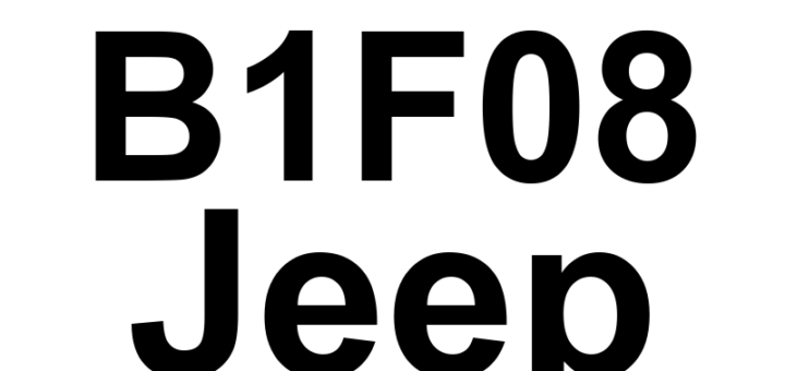 DTC B1F08 Jeep - Definição em inglês: Terrain Switch Bank Module Internal Definição em Português: Módulo do Banco de Chave de Terreno - Falha Interna