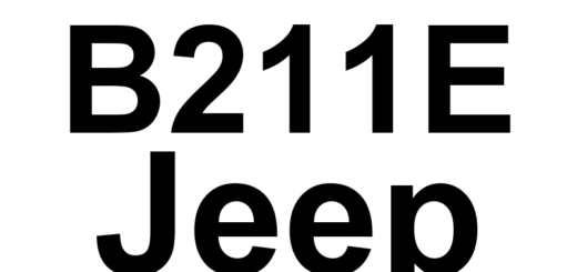 DTC B211E Jeep - Definição em inglês: Ignition Run/ACC/Pad Control Circuit Low Definição em Português: Circuito de Controle da Ignição em Execução/ACC/Pad - Baixa Tensão