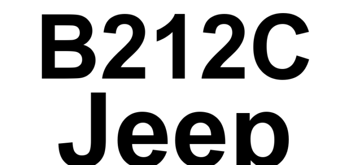 DTC B212C Jeep - Definição em inglês: Ignition Run/Start Input Circuit Open Definição em Português: Circuito de Entrada da Ignição Run/Start - Aberto