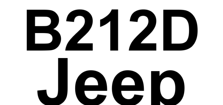 DTC B212D Jeep - Definição em inglês: Ignition Run Only Input Circuit Open Definição em Português: Circuito de Entrada de Ignição Somente em Funcionamento - Circuito Aberto