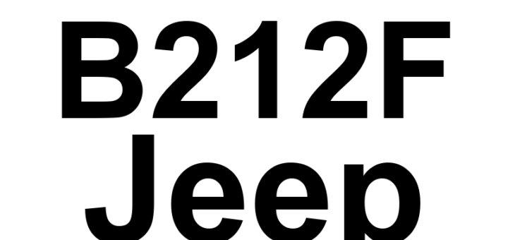 DTC B212F Jeep - Definição em inglês: Ignition Run/ACC Control Circuit Low Definição em Português: Circuito de Controle da Ignição em Posição Run/ACC - Tensão Baixa