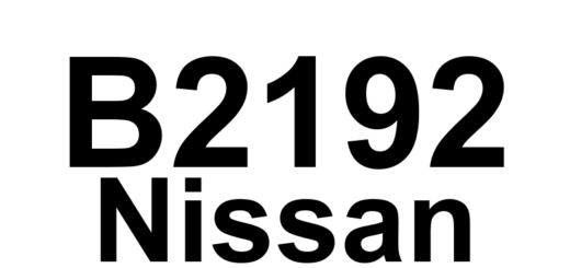 DTC B2192 Nissan - Definição em inglês: DTC Detection Logic (ID Discord, IMMU-ECM) Definição em Português: Lógica de Detecção DTC (Identificação Discordante, IMMU-ECM)