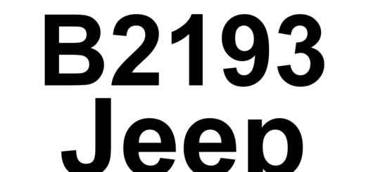 DTC B2193 Jeep - Definição em inglês: Intelligent Battery Sensor Internal Definição em Português: Sensor de Bateria Inteligente - Problema Interno