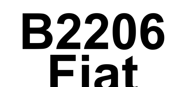 DTC B2206 Fiat - Definição em inglês: Current VIN Missing / Mismatch Definição em Português: VIN Atual - Ausente/Incompatível