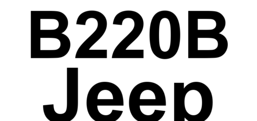 DTC B220B Jeep - Definição em inglês: Occupant Restraint Controller Firing Stored Energy Definição em Português: Controlador do Sistema de Retenção de Ocupantes - Energia Armazenada Disparada