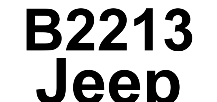 DTC B2213 Jeep - Definição em inglês: CCN Internal Definição em Português: CCN - Problema Interno