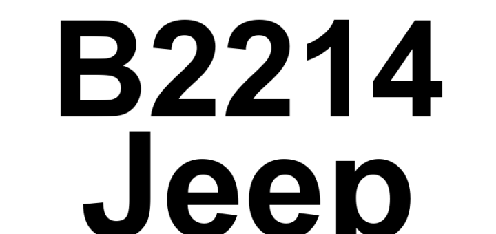 DTC B2214 Jeep - Definição em inglês: (HVAC) Climate Control Internal Definição em Português: (Controle Climático HVAC - Interno)