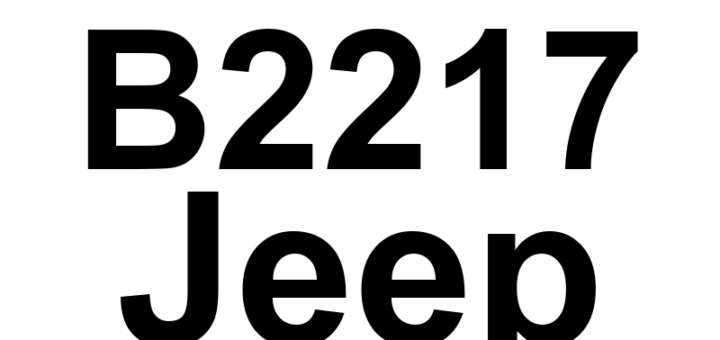 DTC B2217 Jeep - Definição em inglês: EVIC/EOM/CMTC Internal Definição em Português: EVIC/EOM/CMTC - Falha Interna
