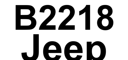 DTC B2218 Jeep - Definição em inglês: Door Module Internal Definição em Português: Módulo da Porta - Falha Interna