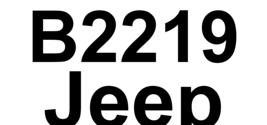 DTC B2219 Jeep - Definição em inglês: Door Module Internal Definição em Português: Módulo da Porta - Falha Interna