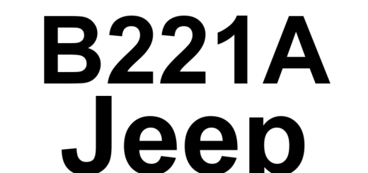 DTC B221A Jeep - Definição em inglês: (HSM) Heated Seat Module Internal Definição em Português: (Módulo do Assento Aquecido - Problema Interno)