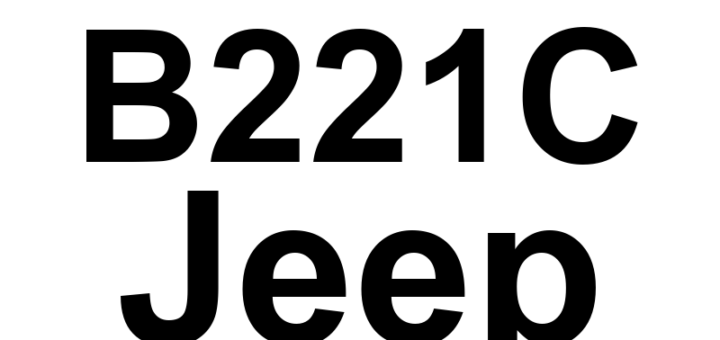 DTC B221C Jeep - Definição em inglês: Memory Seat Module Internal Definição em Português: Módulo do Banco com Memória - Problema Interno