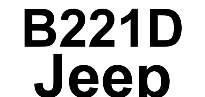 DTC B221D Jeep - Definição em inglês: Rain Sensor Module (RSM) Internal Definição em Português: Módulo do Sensor de Chuva - Falha Interna