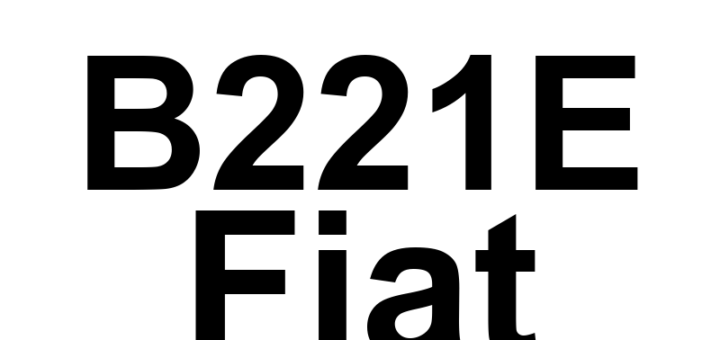 DTC B221E Fiat - Definição em inglês: Radio Internal - No Subtype Information Definição em Português: Rádio Interno - Sem Informação de Subtipo