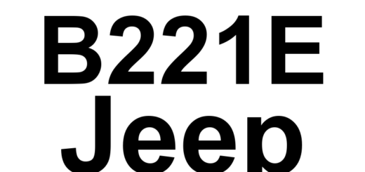 DTC B221E Jeep - Definição em inglês: Radio Internal - No Subtype Information Definição em Português: Rádio - Problema Interno (Sem Informação de Subtipo)