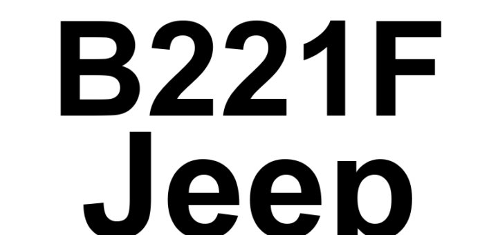 DTC B221F Jeep - Definição em inglês: Amplifier Internal Definição em Português: Amplificador - Defeito Interno