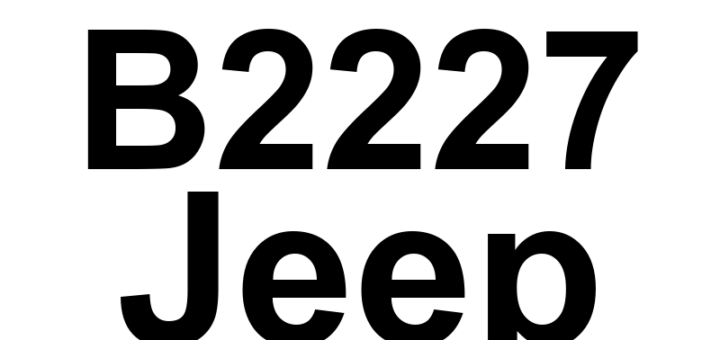 DTC B2227 Jeep - Definição em inglês: Sunroof ECU Internal Definição em Português: Unidade de Controle do Teto Solar - Problema Interno