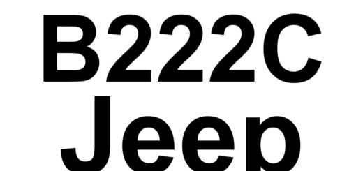 DTC B222C Jeep - Definição em inglês: Vehicle Configuration Not Programmed Definição em Português: Configuração do veículo - Não programada