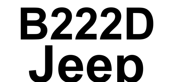 DTC B222D Jeep - Definição em inglês: ECU Unable To Configure/Configuration Not Learned Definição em Português: ECU - Incapaz de Configurar/Configuração Não Aprendida