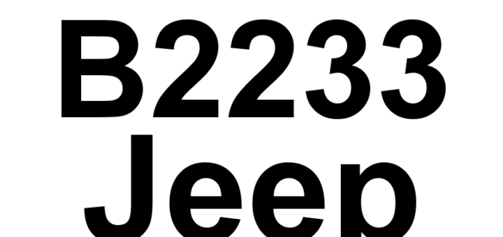 DTC B2233 Jeep - Definição em inglês: (PTS) Parktronics Front Display Internal Definição em Português: (Display Frontal do Parktronics - Problema Interno)