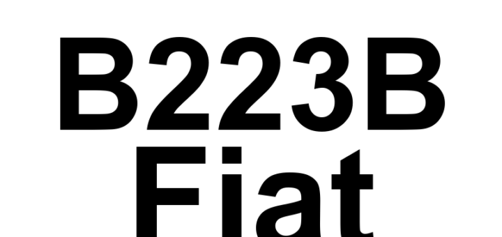 DTC B223B Fiat - Definição em inglês: Vehicle Configuration Mismatch - No Subtype Information Definição em Português: Configuração do veículo - Incompatibilidade (Sem informação de subtipo)