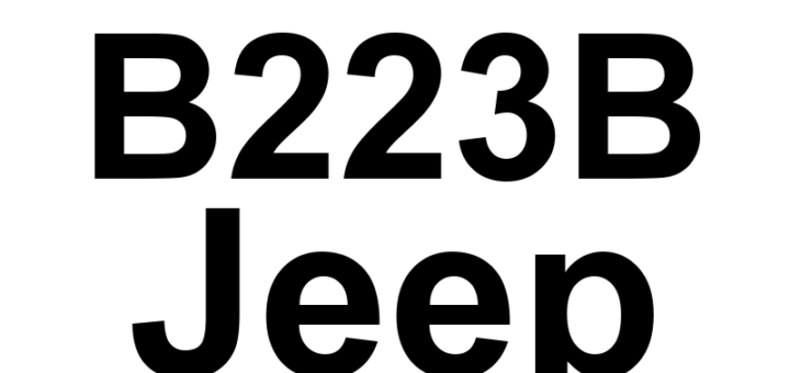 DTC B223B Jeep - Definição em inglês: Vehicle Configuration Mismatch Definição em Português: Incompatibilidade na Configuração do Veículo