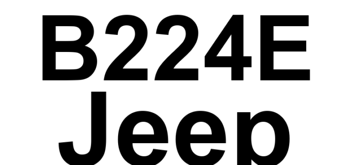 DTC B224E Jeep - Definição em inglês: Power Liftgate Module Internal Definição em Português: Módulo da Porta Traseira Elétrica - Falha Interna