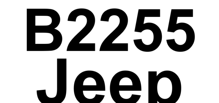DTC B2255 Jeep - Definição em inglês: Occupant Restraint Controller Roll Over Feature Disable Definição em Português: Controlador de Restrição de Ocupante - Recurso de Capotamento Desativado