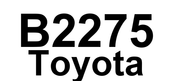 DTC B2275 Toyota - Definição em inglês: STSW Monitor Malfunction Definição em Português: (STSW - Mau funcionamento do monitor)