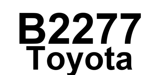 DTC B2277 Toyota - Definição em inglês: Detecting Vehicle Submersion Definição em Português: Detecção de Submersão do Veículo.