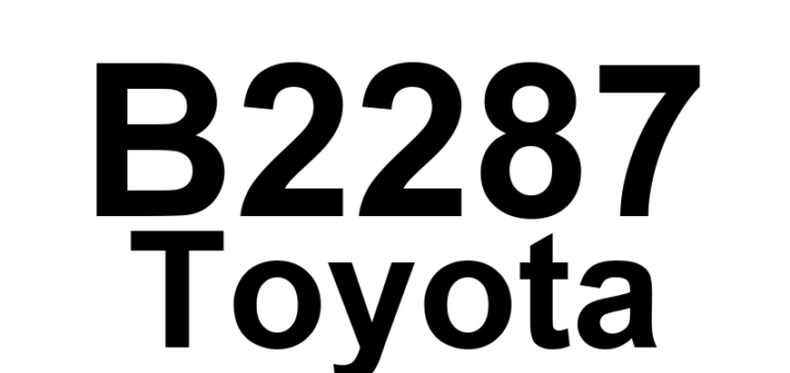 DTC B2287 Toyota - Definição em inglês: LIN Communication Master Malfunction Definição em Português: Mestre de Comunicação LIN - Mau Funcionamento