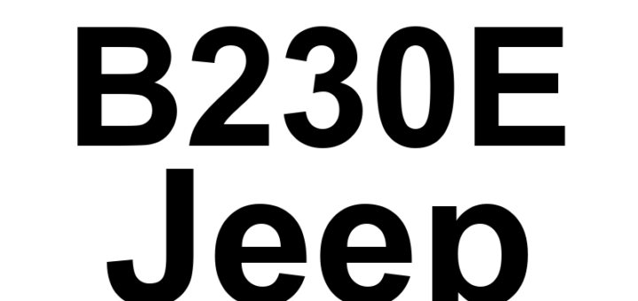 DTC B230E Jeep - Definição em inglês: Rear Wiper Park Switch Input Circuit High (Stuck High) Definição em Português: Entrada do Circuito do Interruptor de Estacionamento do Limpador Traseiro - Alta (Travado em Alto)