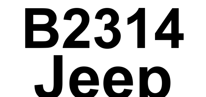 DTC B2314 Jeep - Definição em inglês: Wiper On/Off Control Circuit High Definição em Português: Circuito de Controle de Liga/Desliga do Limpador de Para-brisa - Tensão Alta