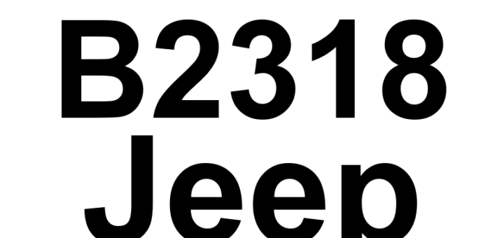 DTC B2318 Jeep - Definição em inglês: Wiper Hi/Low Control Circuit High Definição em Português: Circuito de Controle do Limpador de Para-brisa Alta/Baixa - Alta Tensão