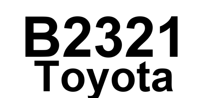 DTC B2321 Toyota - Definição em inglês: Driver Side Door ECU Communication Stop Definição em Português: ECU da Porta do Lado do Motorista - Falha na Comunicação