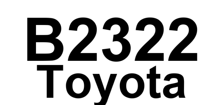 DTC B2322 Toyota - Definição em inglês: Front Passenger Side Door ECU Communication Stop Definição em Português: ECU da Porta Dianteira do Passageiro - Comunicação Interrompida