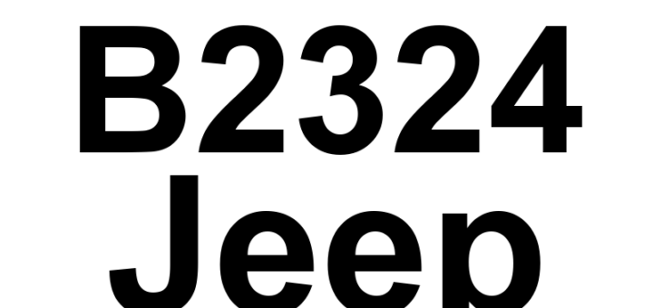 DTC B2324 Jeep - Definição em inglês: Headlamp Washer Motor Control Circuit High Definição em Português: Circuito de Controle do Motor do Lavador de Farol - Tensão Alta