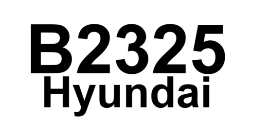 DTC B2325 Hyundai - Definição em inglês: Swivel module fault left Definição em Português: Módulo de giro - Falha à esquerda