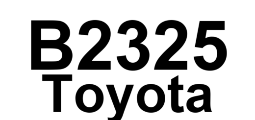 DTC B2325 Toyota - Definição em inglês: LIN Communication Bus Malfunction Definição em Português: Barramento de Comunicação LIN - Mau Funcionamento