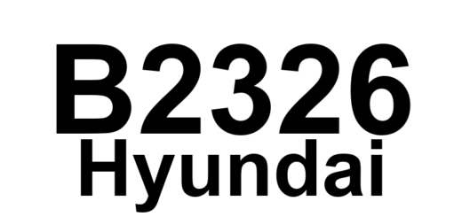 DTC B2326 Hyundai - Definição em inglês: Swivel module fault right Definição em Português: Módulo de articulação direito - Falha detectada