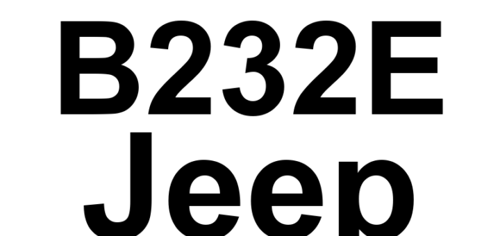 DTC B232E Jeep - Definição em inglês: Rear Washer Switch - Stuck Definição em Português: Interruptor do Lavador Traseiro - Travado